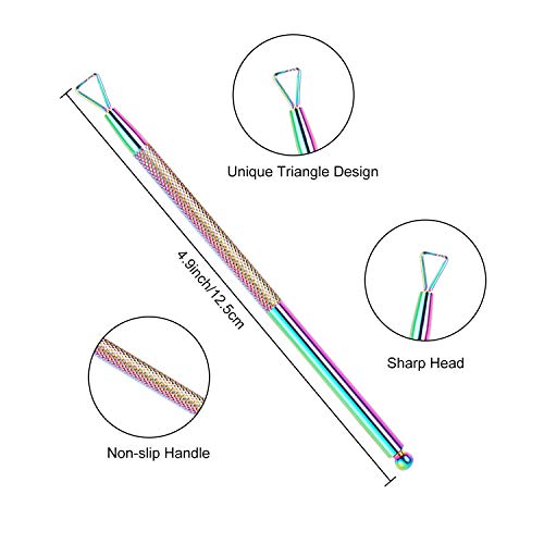 Cuticle Trimmer with Cuticle Pusher Scraper & Cuticle Pusher Peeler Rainbow-Colored Cuticle Remover Stainless Steel Cuticle Nippers Cuticle Cutter Scissors Manicure Tools Nail Cutters Clippers
