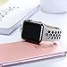 Wengerui for Apple Watch Band Series 1 Series 2 Soft Sports Silicone Bracelet Strap Wristband Replacement Watchband with Quick Release for Apple iWatch Nike Sport Band (White/Black M/L 42mm)