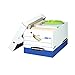 Bankers Box PRESTO Heavy-Duty Storage Boxes with Ergonomic Handles, Instant Assembly, Lift-Off Lid, Letter/Legal, Case of 12 (0063601)