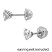 Universal EZback Earring Backs Soft Clear Silicone and Sterling Silver Small 1 Pair