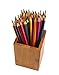 Devis Premium Bamboo Wood Desk Pen Pencil Holder Cup Stand for Pens, Utensils, Mobile Phones, Remote Controllers, Office Supplies Caddy, Multipurpose Organizer for Desktop Office