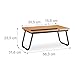 Relaxdays Tilting Laptop Table, MDF Notebook Lapdesk for Your Bed, Tray HxWxD: 23.5 x 56.3 x 31.6 cm, Naturalthumb 1