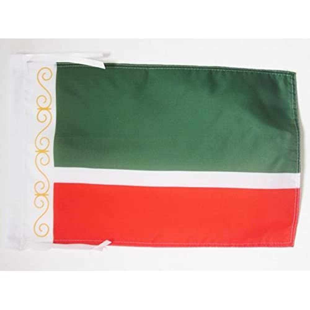 AZ FLAG - Chechen Republic Flag - 18'' x 12'' - 100% Polyester Chechnya Small Banner with Two Cords - Fade Resistant - Vivid Colors - 18x12 in - 45x30 Cm — image 1