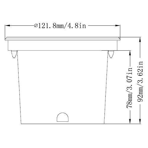 LEDwholesalers Low Voltage In-Ground LED Well Light with Brushed Stainless Steel Trim 12V AC/DC, 14W, 3733WW