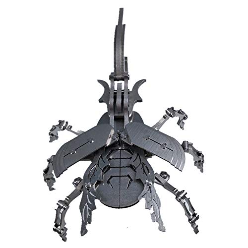 HXZB 3D Metal Stainless Steel Jigsaw Puzzle Kits DIY Assembly Insect Models Disassembly Removable Toys Beetle Model 3D Jigsaw Puzzle Gift - Thumbnail 7
