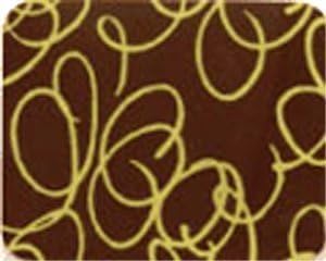 Chocolate Transfer Sheet, Gold Squiggles