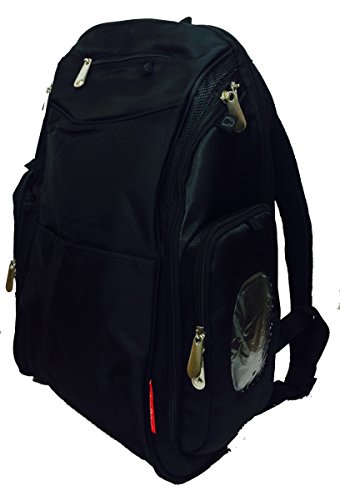 Fisher-price Deluxe Sporty Diaper Backpack -All Black, One Size