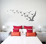 Wall Decals Seagulls Flock Of Flying Birds Tropical Ocean Beach Nursery Wall Vinyl Decal Stickers Bedroom Murals