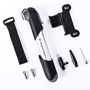 VeloChampion lichtmetalen mini fietspomp geschikt voor Presta, Schrader en Dunlop – draagbaar, compact, duurzaam en snel…