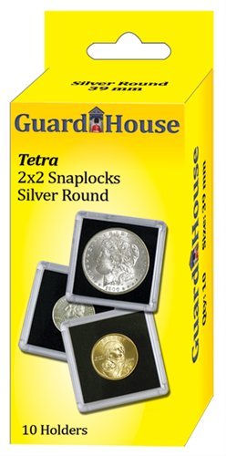Guardhouse-2x2 Silver Round Tetra Snaplock, Coin Holders-10 ea.