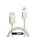 NetDot 2nd Generation 1m/3.3ft Nylon Bradied USB Fast Charging Magnetic Micro USB Cable with LED Indicator Compatible with Android Device (3.3FT / Gold)