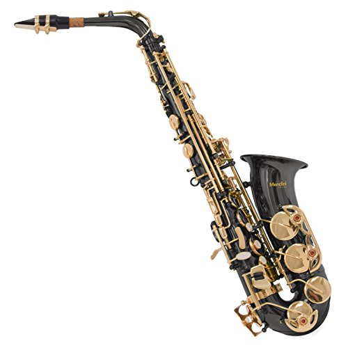 Mendini by Cecilio Eb Alto Sax w/Tuner, Case, Mouthpiece, 10 Reeds