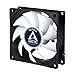 Arctic AFACO-080P2-GBA01 F8 PWM - 80 mm PWM Case Fan I Cooler with Standard Case | PWM-Signal Regulates Fan Speed | Push- or Pull Configuration Possible, Black/White primary