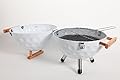Gibson 107188.01 Home Golf Ball BBQ Steel Grill with Wood Handle, 14-Inch, White