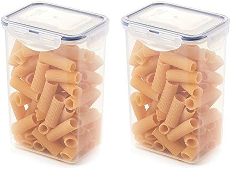 Lock & Lock HPL809 Rectangular Storage Container - Clear/Blue, 1.3 L (Pack of 2)