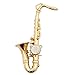 Gold Tenor Saxophone Miniature Replica Magnet, Size 3.25 inch