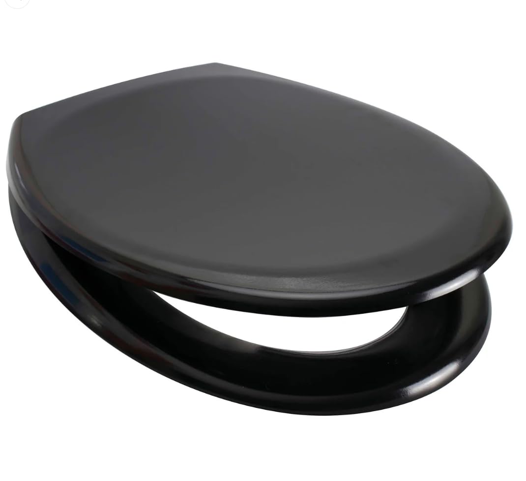 Euroshowers Rainbow Soft Close Toilet Seat (Black)
