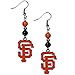 MLB San Francisco Giants Women's Fan Bead Dangle Earrings, Orange