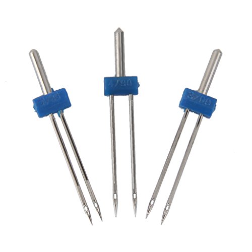 Imported Double Needles Pins for Domestic Sewing Machine - 3 Pieces 1 Imported Double Needles Pins for Domestic Sewing Machine - 3 Pieces