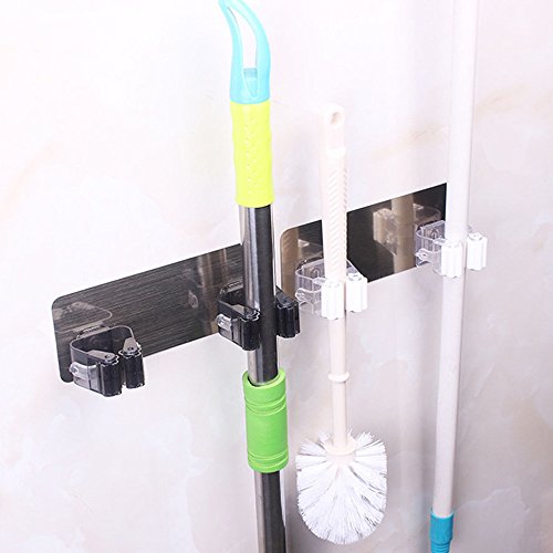 image for Feitengtd Wall Mounted Mop Organizer Holder Brush Broom Hanger Storage