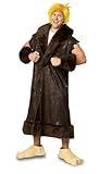 The Flintstone, Barney Rubble Costume With Wig And Shoe Covers, Black, Plus