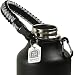 Gearproz Handle for Hydro Flask, Nalgene, Takeya - America's No. 1 Paracord Water Bottle Carrier with Safety Ring - Fits Wide Mouth 12 oz to 64 oz Flasks (Light Gray) primary