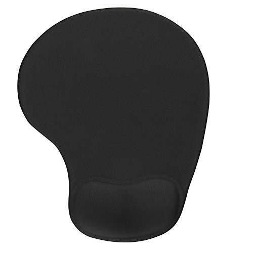 Office Mousepad with Gel Wrist Support - Ergonomic Gaming Desktop Mouse Pad Wrist Rest - Design Gamepad Mat Rubber Base for Laptop Comquter -Silicone Non-Slip Special-Textured Surface (03Black)