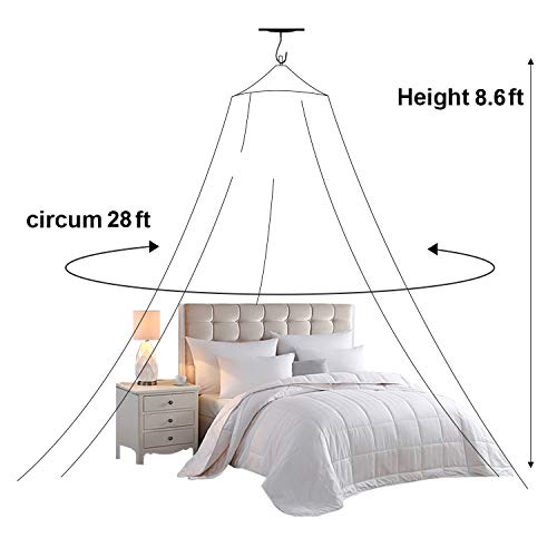 Jolitac Bed Canopy Lace Mosquito Net for Girls Beds, Unique Princess