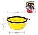Foldable Portable Dog Bowl Cute Portable Silicone Collapsible Folding Pet Bowl Travel Cat Pet Bowl Feeding Water Food (set of 2)