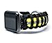 FireLine Paracord Watch Band for 42mm and 44mm Apple Watch, Replacement Strap with Rugged Outdoor Survival Stainless Steel Shackle and 550 Paracord - Firefighter Black
