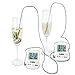 VinoVivo Wine Pearls, Whiskey Stones, Stainless Steel Iceless Wine Chillers - Doesn't Water Down (2 Glass Set)