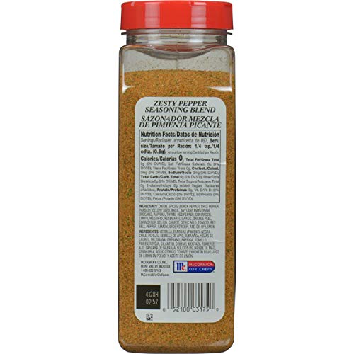 McCormick Perfect Pinch Zesty Pepper Salt Free Seasoning, 19 oz