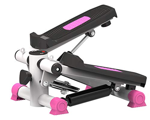KENL-Mini-Stepper-Fitness-Cardio-Exercise-TrainerHeight-Adjustable-Stepper-Twisting-MachineStepper-Exercises-Equipment-with-Monitor-and-Resistance-BandsNormal-Version