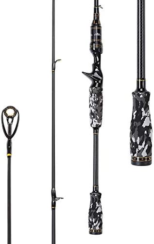 Entsport Camo Legend 1-Piece Casting Rod 24 Ton Carbon Fiber Baitcasting Fishing Rod Crankbait Rod Baitcaster Bass Fishing Rod