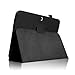 Fintie Folio Slim Leather Case for Samsung Galaxy Tab 3 10.1 inch Tablet Auto Sleep/Wake Book Style Stand Cover with Stylus-Loop - Black
