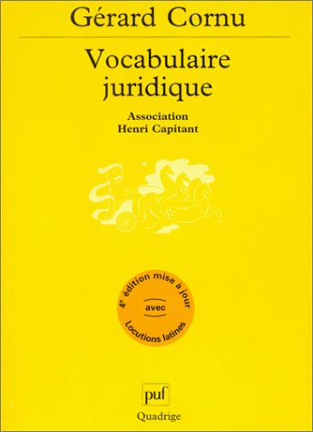 Vocabulaire juridique by Gérard Cornu
