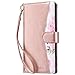 ULAK Galaxy Note 10 Plus Wallet Case, Floral PU Leather Folio Magnetic Flip Kickstand Case with Credit Card Holder Stand Shockproof Protective TPU Cover for Samsung Galaxy Note 10+ Plus, Rose Gold