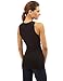 PattyBoutik Women V Neck Ruched Side Tank Top (Black Small)