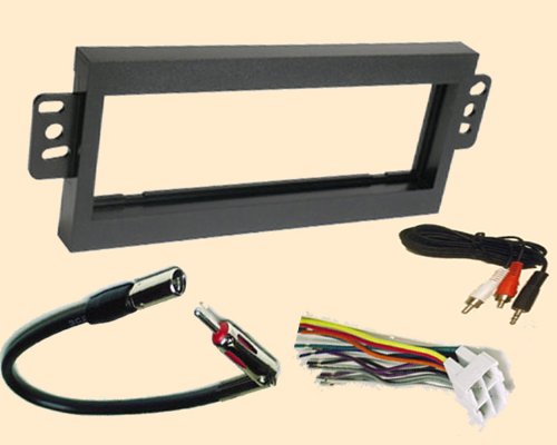 Stereo Single Din Dash Kit + Wire Harness + Antenna Adapter. Fits GMC Jimmy 98-01, Sonoma 1998, Isuzu Hombre 98-00, Bravada 98-00, Silhouette 97-99, Fits Pontiac Trans Sport 97-99