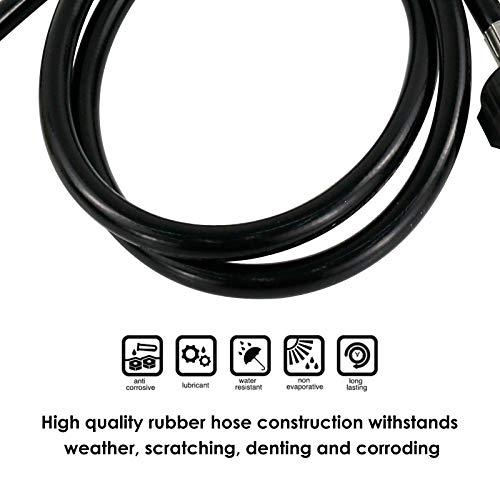 Uniflasy QuickConnect RV Propane 12 Ft Hose with 90 Degree Elbow Adapter Fitting for Blackstone