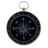 Solid and Durable Gold Prismatic Compass for Outdoor Camping Hiking