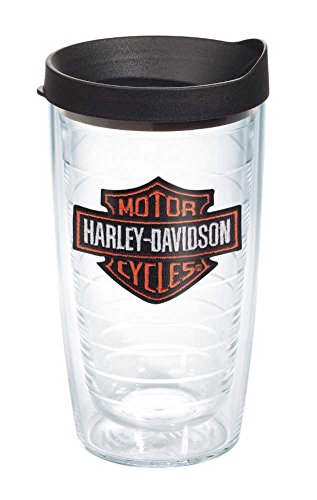 Harley-DavidsonÂ® Bar & Shield Wrap, Travel Tumbler, Coffee & Cold Beverages. 16 ounces. HRLYI16PRMLLBLK