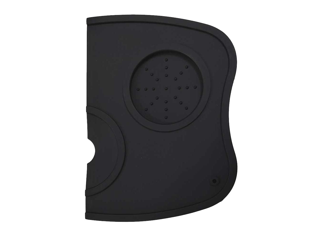 GC GLOBALCOMMERCE Coffee Pressing Mat, Non-Slip Washable Silicone, Black