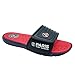 FUNKYMONKEY Men's Slide Sandals Adjustable Slip on Slipper (10 M US, Red/Blue)