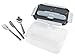 BUILT NY Gourmet Bento 3-Compartment Lunch Container with Stainless Steel Utensils Set, Black