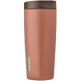 Owala SmoothSip Slider Insulated Stainless Steel Coffee Tumbler, Reusable Iced Coffee Cup, Hot Coffee Travel Mug, BPA Free 20 oz, Cozy Cocoa