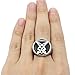ELFASIO Stainless Steel Rings for Men Sigil of Lucifer Seal of Satan Baphomet Jewelry Size 8