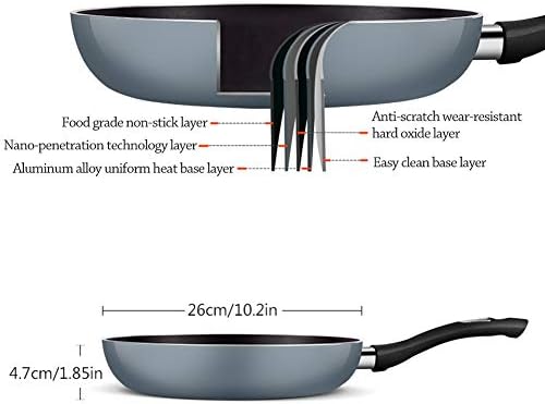 炒め鍋 深型フライパン 軽量 高熱効率フライパン Ih対応 26cm 玉子焼鍋 玉子焼き器 多機能フライパン 強い 焦げ付きにくい 洗いやすい 炒め B08b4xd6d5 2 495円