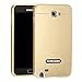 Galaxy Note Case, Ranyi [Shockproof] [Fashion] Luxury Mirror Acrylic Back Cover + Metal Aluminum Frame Case for Samsung Galaxy Note 1st Generation I717, N7000, I9220 [gift] (gold)