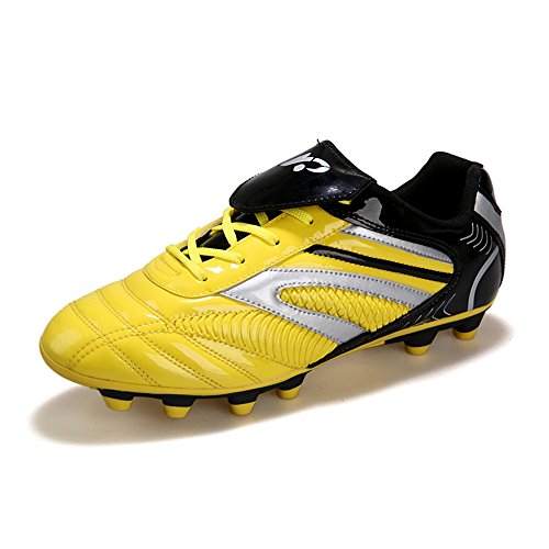 YING LAN Men's Boys Turf Cleats Soccer Athletic Football Outdoor/Indoor Sports Shoes AG Yellow
